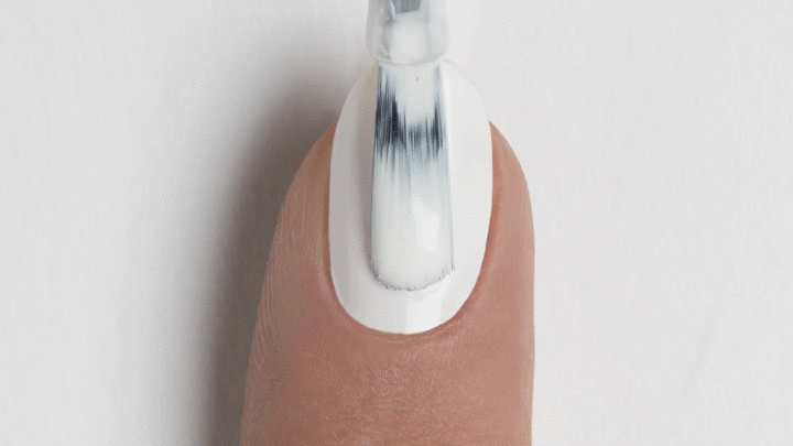 Ombre metallic nails 1