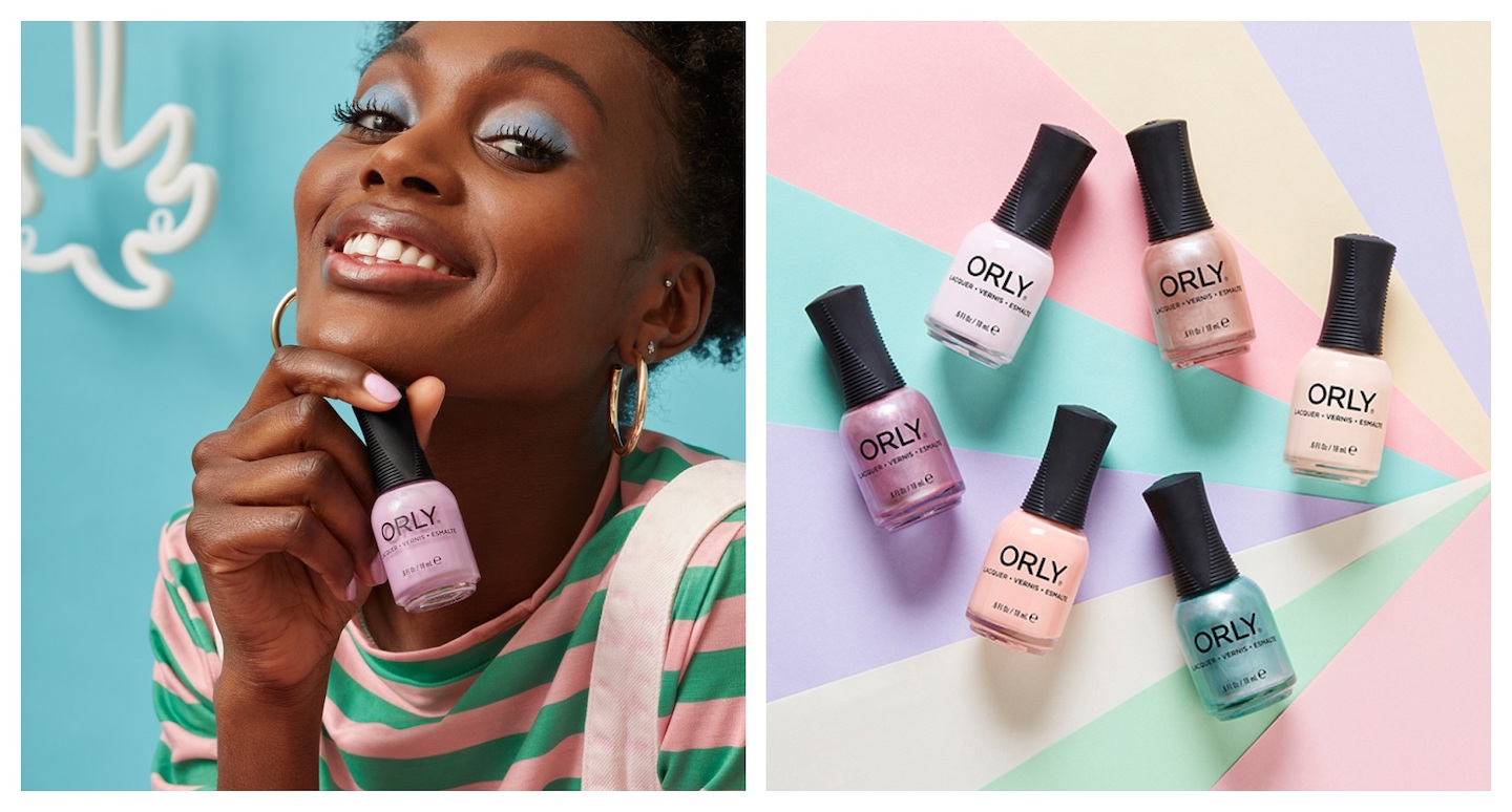Female model with Orly nail polish