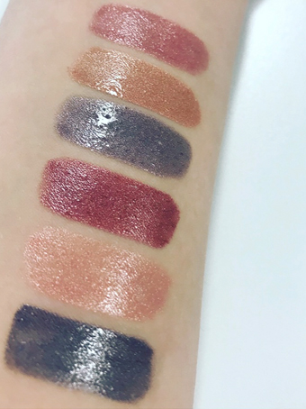 Six Revlon Ultra HD Matt Lipcolor Swatches on skin