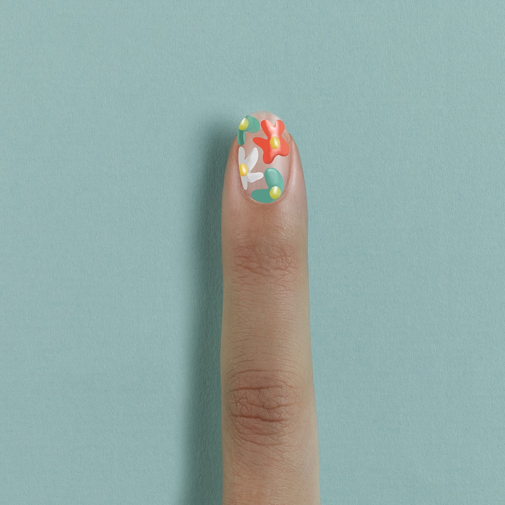 floral nails art