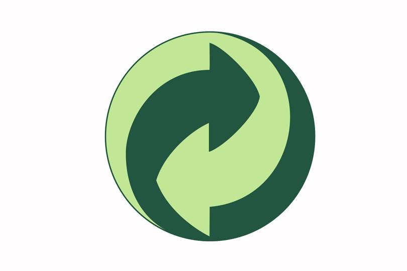 the green dot beauty symbol