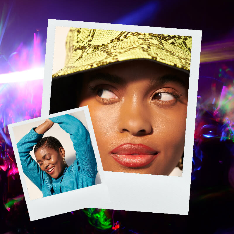 Festival beauty in the 90s with female dressed as a raver