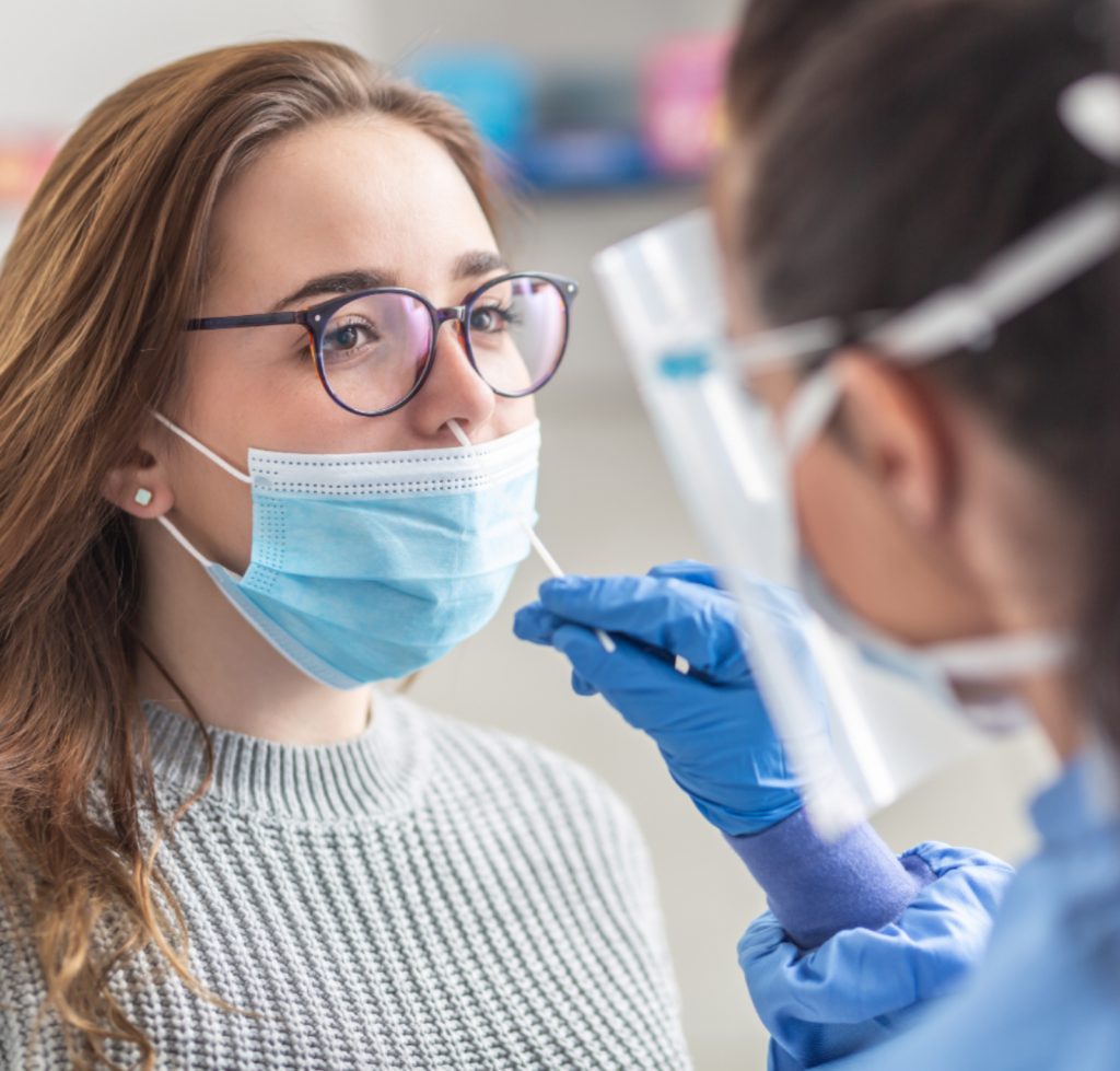 Covid test administered by clinician