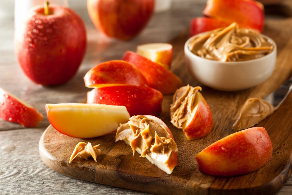 apple and peanut butter snack