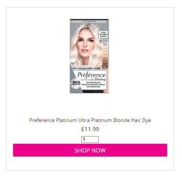 Bleach with blonding