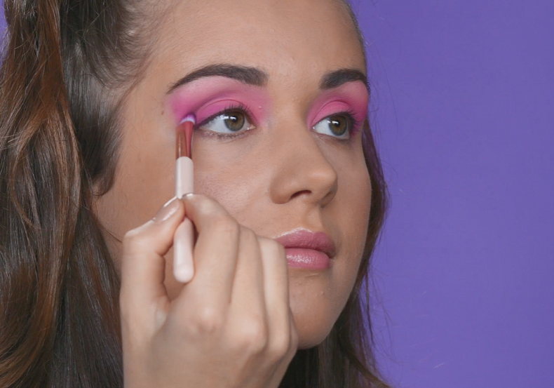 Colour block eye makeup step 3 4