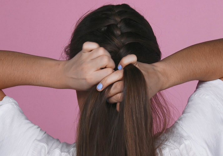 French braid step 3