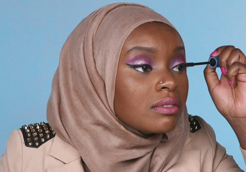 Pink glitter makeup 6