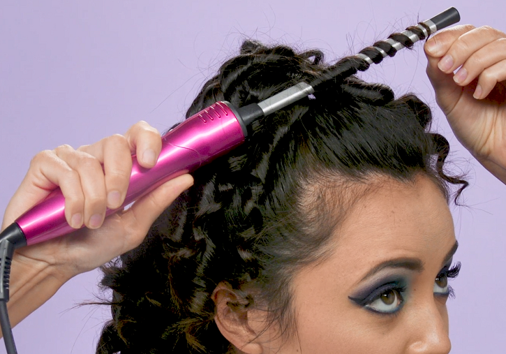 modern 80s updo step 2