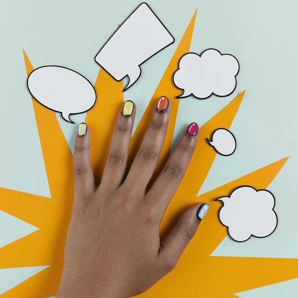 pop art nails for halloween party costume