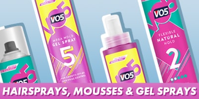 VO5 Hairsprays, mousses & Gel Sprays